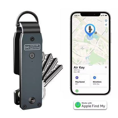 The Aluminum Alloy Smart Keychain Has A Built-in FindMy Positioning Chip For Location Tracking