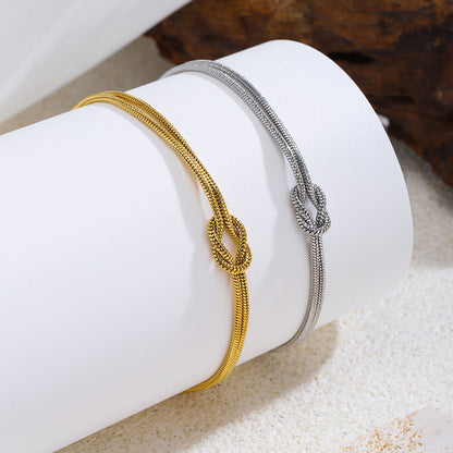 Love Knot Double Snake Love Knot Infinite Love Couple Bracelet