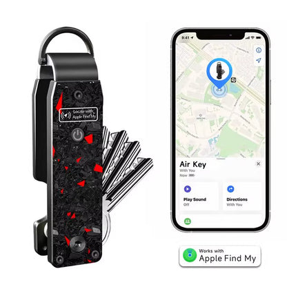 The Aluminum Alloy Smart Keychain Has A Built-in FindMy Positioning Chip For Location Tracking
