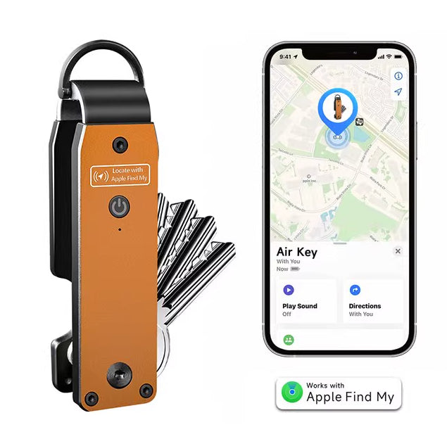 The Aluminum Alloy Smart Keychain Has A Built-in FindMy Positioning Chip For Location Tracking